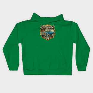 Retro 1987-1991 Ford Bronco w/Tires Kids Hoodie